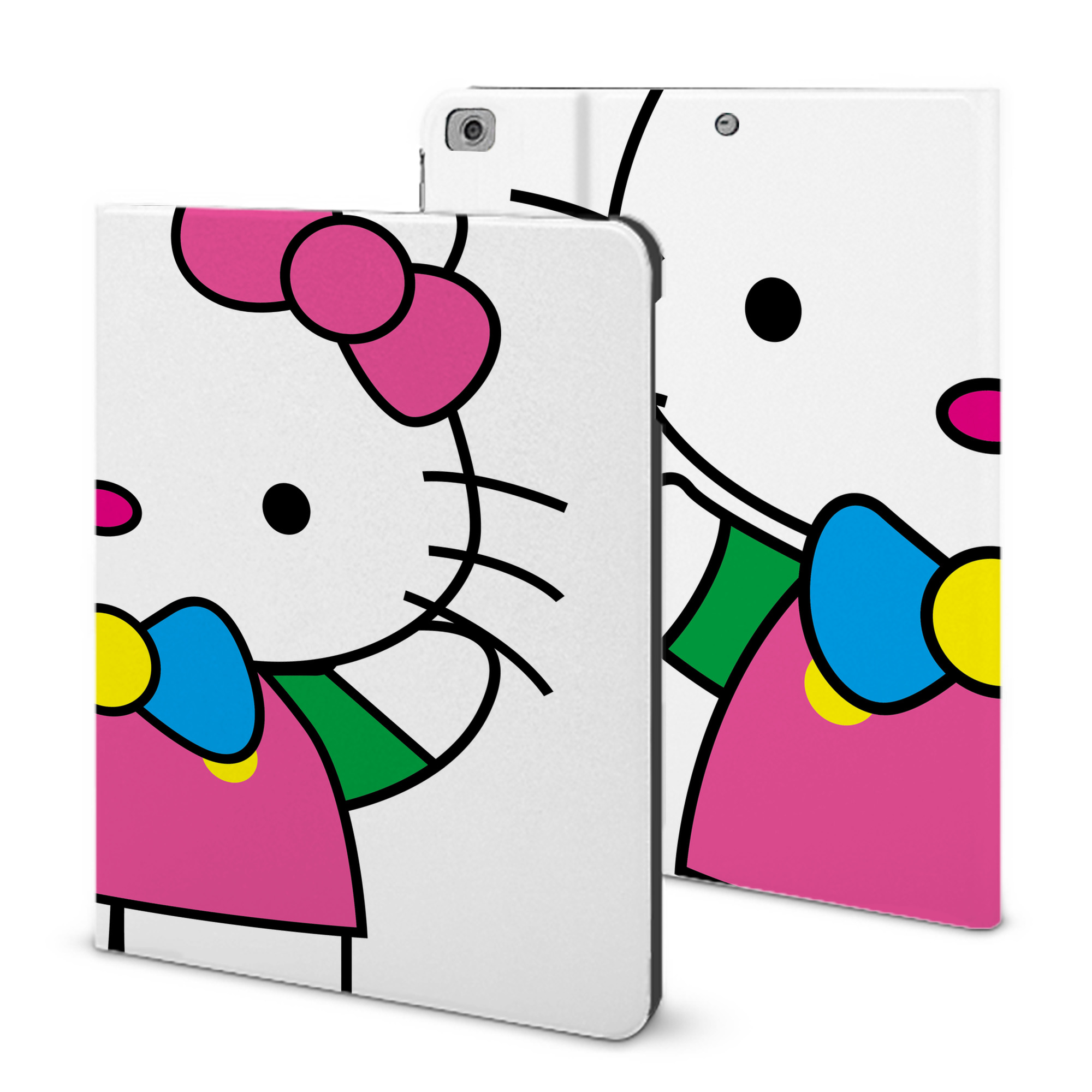 （画像用） Hello Kitty ハローキティ IPad ケース ブック型 PUレザー TPU 耐衝撃 軽量 薄型 ペン収納なし 全面保護 IPad 各モデル対応